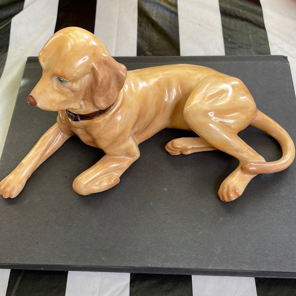 Vintage yellow lab figurine